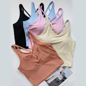 Chaleco Deportivo Transpirable Xiyang Muxue de Spandex/Nylon con Almohadillas para el Pecho, para Fitness, Yoga, Entrenamiento, Corte Ajustado, Sin Mangas, para Verano - Product Image 1