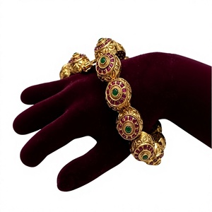 Charming Premium Quality Brass Gold Plated <b>Bangle</b> Bracelets <b>Set</b> For Women Wedding Wear Jewelry Collection - Product Image 2