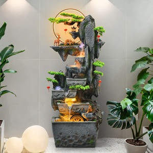 Fuente de Agua Decorativa de Fibra de Vidrio con Iluminación LED Impermeable, Estilo Roca China de Lujo, Adorno para Paisajismo, Decoración de Piso para Hogar u Oficina, Regalo - Product Image 5