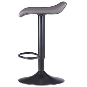 DB Tarah Contemporary Adjustable Swivel <b>Bar</b> <b>Stools</b>, Black and Slate Gray, Metal Frame, Modern Design for Kitchen or Home <b>Bar</b> - Product Image 5