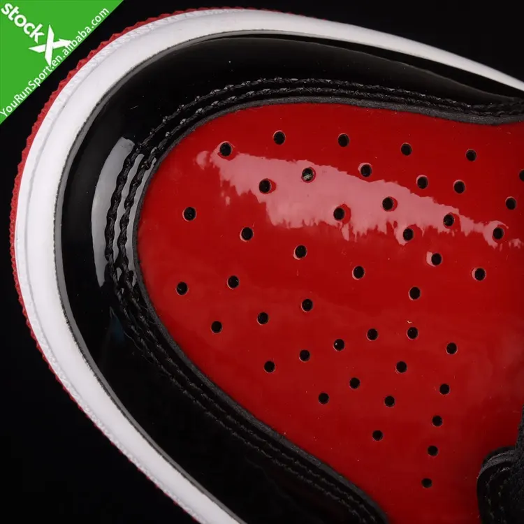 2022 Air top Retro High OG Patent Bred 1s basketball sneaker BLACK/WHITE-VARSITY RED zapatillas sport shoes