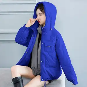 Jaket Down wanita, mantel panjang berkerudung longgar ukuran besar, jaket musim dingin gaya Korea