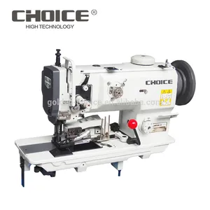 Máquina de coser de punto de cadeneta resistente de alimentación compuesta de aguja única con cortador de bordes y encuadernación
