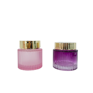 Oem ODM sang trọng chăm sóc kin Macaron màu môi và mắt kem thủy tinh mỹ phẩm Jar vàng Nhôm vít cap - Product Image 1