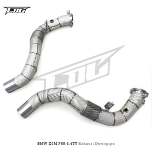 ท่อไอเสียดาวน์ไปป์ Boska 304 สแตนเลสสตีล ทนความร้อนสูง เชื่อม TIG หนา 1.5 มม. สำหรับ X5M/X6M F85/F86 4.4TT ปี 2015-2019 แบบไหลอิสระ - Product Image 6