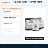 Commutateur de transfert automatique YORA ATS CB Classe 2P 3P 4P 63A 125A 250A 400A 630A 800A pour alimentation secteur, générateur et transfert d'urgence