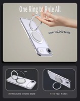 En gros Offre Spéciale Nouveau Mat Transparent Magnétique 360 Support Rotatif Anti-Chute Téléphone Cas pour iPhone 17 Air 17 16 15 14 Pro Max