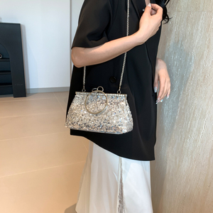 Wholesale New <strong>Handbags</strong> 2024 Light Lady Fashion <strong>Sequined</strong> Bags Lady Design Purses for Young Woman - Product Image 6