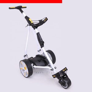 <span class=keywords><strong>Chariot</strong></span> de <span class=keywords><strong>Golf</strong></span> Électrique Tout Neuf en Aluminium Haute Technologie, Batterie au Lithium 36 Trous, Roues Libres avec Indicateur de Puissance - Product Image 4