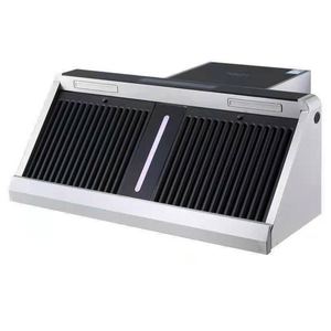 <span class=keywords><strong>Hotte</strong></span> <span class=keywords><strong>de</strong></span> cuisine murale en aluminium avec filtre à déflecteur d'aspiration supérieur, contrôlée par application, pour hôtels - Product Image 6