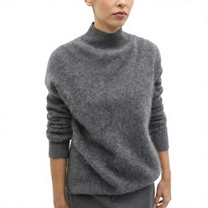Nouveau pull décontracté pour femme à col rond 2026, couleur unie, 100 % coton, broderie logo avant, designs personnalisés, 300 GSM, provenance BD - Product Image 6
