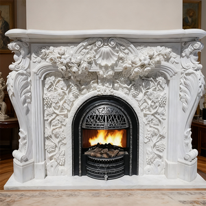 Manto de mármol independiente moderno hecho <span class=keywords><strong>a</strong></span> medida con control remoto para chimeneas en salas de estar y hoteles - Product Image 6