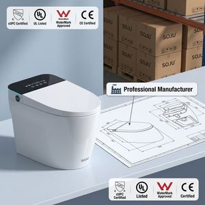 <span class=keywords><strong>Inodoro</strong></span> inteligente eléctrico sin tanque de una pieza con bidé integrado y sensor de pie, WC inteligente con certificación CUPC CE para compra al por mayor - Product Image 5