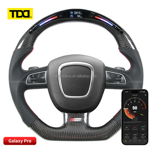 TDD พวงมาลัยสปอร์ตคาร์บอนไฟเบอร์ LED สำหรับรถ Audi A1 A3 A4 A5 A6 A7 C6 C7 S3 S4 S5 S7 Q3 Q7 SQ5 RS RS3 RS5 RS6 B9 8P 8V - Product Image 1