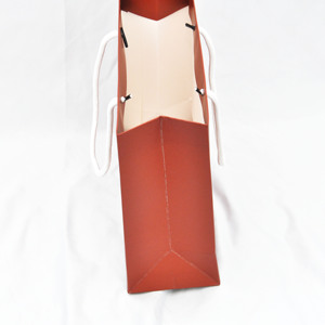 High Quality Customized Your Own Logo Print <b>Red</b> Classic Paperboard Supermarket Shopping Bag Recycled Materials Offset Printing - Product Image 3