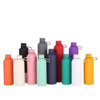 Bouteille d'eau isotherme en acier inoxydable de 500 ml avec poignée en silicone - Cadeau d'entreprise, écologique et portable