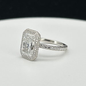 HQ Gems Sólido 18K <span class=keywords><strong>Anillo</strong></span> <span class=keywords><strong>de</strong></span> oro blanco D VS1 CVD Diamante Corte radiante Anillos <span class=keywords><strong>de</strong></span> diamantes <span class=keywords><strong>de</strong></span> laboratorio <span class=keywords><strong>de</strong></span> 3 <span class=keywords><strong>quilates</strong></span> - Product Image 1