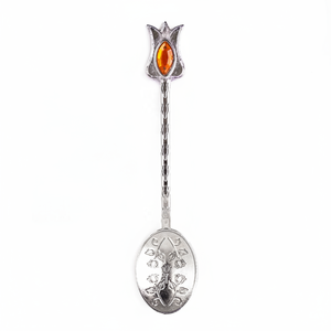 Cuchara de té y café de diseño otomano, Color plateado - Product Image 2