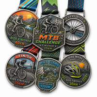 Médaille de marathon personnalisée en alliage de zinc 3D 42.195K, médaille de finisseur de course 2025, médaille de course urbaine, médaille de sport en métal avec ruban