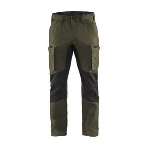 BLAKLADER - 145918454599C48 Pantalon de service avec stretch Vert olive foncé/Noir-PANTALON DE TRAVAIL EAN 7330509645970 - Product Image 1