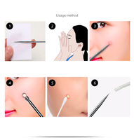 Outil d'extracteur de boutons de défaut professionnel soins de la peau comédon 5 pièces dissolvant de points noirs aiguille acné aiguille Kit de beauté
