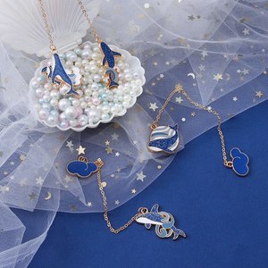 Marcador Página Papelería <span class=keywords><strong>Ballena</strong></span> Azul Nube Marcadores de metal personalizados <span class=keywords><strong>para</strong></span> amantes de los libros Escritores Lectores - Product Image 2