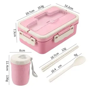 Manufacturers Promotion Custom Environmental protection Camping Picnic Lunch Box Water <b>Cup</b> <b>Set</b> Easy to Carry - Product Image 1