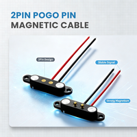 Connecteur magnétique à ressort à 2 broches avec trous de montage, contact magnétique pré-câblé