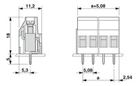 Conector hembra y macho de 1711738 MD3/3-5,08 5,08mm, bloques de terminales PCB enchufables con tornillo