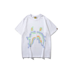 2023 New Fashion T Shirt Shark Head Mosaic Pixel T-Shirt per uomo e donna con T-Shirt bianca taglia asiatica T-Shirt nera - Product Image 4
