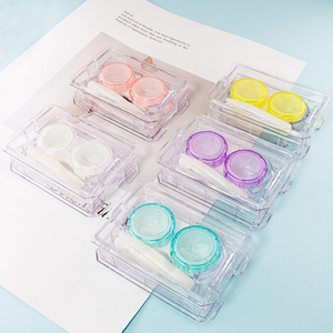 Atacado Cosmetic <span class=keywords><strong>Contact</strong></span> Lenses Box Set com pinças Colorido <span class=keywords><strong>Contact</strong></span> <span class=keywords><strong>Lens</strong></span> Case Set para Eye Care Travel Kit Holder Container - Product Image 2