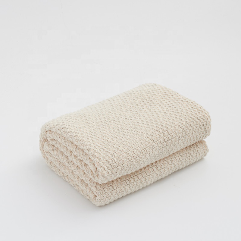 Домашний свитер из органического хлопка, вязаное одеяло 51x63 и 34x55 дюймов