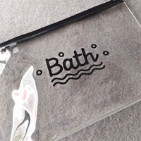 Sac à fermeture éclair en PVC givré personnalisé en gros, sac d'emballage transparent pour vêtements, sac d'emballage pour cosmétiques et cheveux