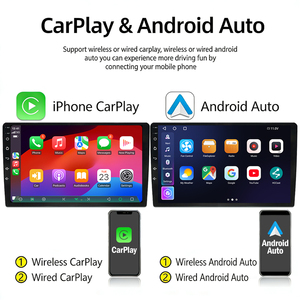Autoradio Android 9/10 pouces 8 cœurs avec GPS intégré, CarPlay pour commande au volant, caméra <span class=keywords><strong>de</strong></span> <span class=keywords><strong>recul</strong></span>, Wi-Fi et FM intégrés - Product Image 3