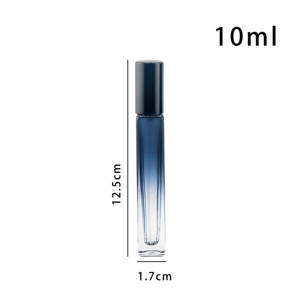 Envases de <span class=keywords><strong>Perfume</strong></span> de 10 y 5 ml, Botellas de Vidrio Cuadradas Azules Degradados con Pulverizador y Tapa de Rosca, Botella Vacía - Product Image 4