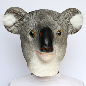 Masque de koala en latex, couvre-chef animal, taille unique, accessoires de costume pour Halloween, fête cosplay - Product Image 1