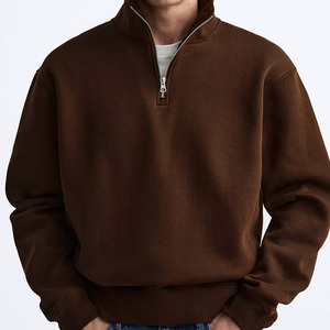 <span class=keywords><strong>Felpa</strong></span> con Collo Alto e Mezza Zip per <span class=keywords><strong>Uomo</strong></span>, Pullover Sostenibile ed Ecologico, Maglione in Jersey con Zip, <span class=keywords><strong>Felpa</strong></span> <span class=keywords><strong>Polo</strong></span> Lavorata a Maglia per <span class=keywords><strong>Uomo</strong></span> - Product Image 5