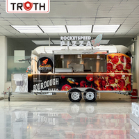 Truth Food Truck Kaffeeanhänger Voll Ausgestattete Mobile Kaffeeküche für Desserts, Backwaren, Getränke und Straßenessen-Verkauf