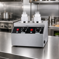 Chauffe-sauce électrique professionnel en acier inoxydable 304 à double bouteille pour buffet et barbecue – Machine à réchauffer les sauces en gros