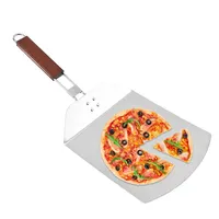 Pelle à Pizza Perforée en Aluminium de 12/14 Pouces avec Poignée