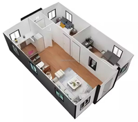 Conteneur Extensible Respirant Rectangulaire Design Moderne Écologique Isolation Haute Résistance Aluminium Acier Maison Bureau
