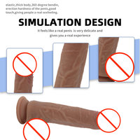 Consolador grande gigante Extremo grande Silicona líquida Consolador realista Producto sexual Consolador con ventosa para masturbación de mujeres