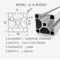 Profilé en alliage d'aluminium industriel standard européen 4040, à double rainures fermées, pour cadre d'automatisation, ligne d'assemblage d'équipements