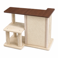 Table d'appoint YAOYUE pour grands chats, table d'angle en forme de L pour animaux de compagnie avec griffoir en sisal et plateformes en peluche