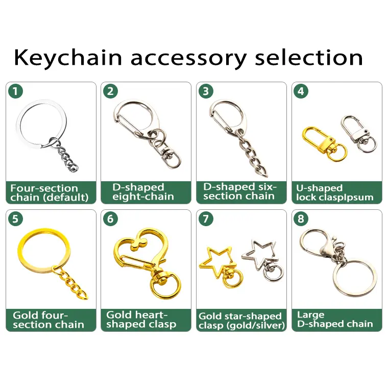 Wholesale keychains bulk acrylic charm key ring keys