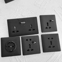 Nouvelle Conception Interrupteur Mural Électrique 16A Européen Allemand 13A Prise Universelle UK USB-C Matériau PC Blanc Mat Moderne