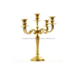 Decorativo candelabro 3-lite nuevo estilo moderno y de lujo de apoyo muestra personalizada Mesa de la cena decorativo de Metal vela espera - Product Image 1