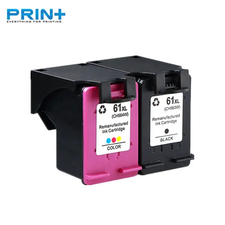 Recarga de cartuchos de tinta 45 61 XL 63 63XL 65 122, 123, 652, 680, 802, 933 Compatible negro venta al por mayor de toner y cartucho de tinta