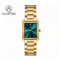 Montre carrée de luxe en alliage à bracelet en acier inoxydable pour femme, mouvement à quartz japonais, légère et vintage, vente en gros à prix réduit