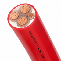 Câble d'alimentation souple en silicone YGC 3+1 conducteurs 0,6/1 kV, conducteur en cuivre anti-oxydation pour l'approvisionnement industriel mondial 3*240+1*120
